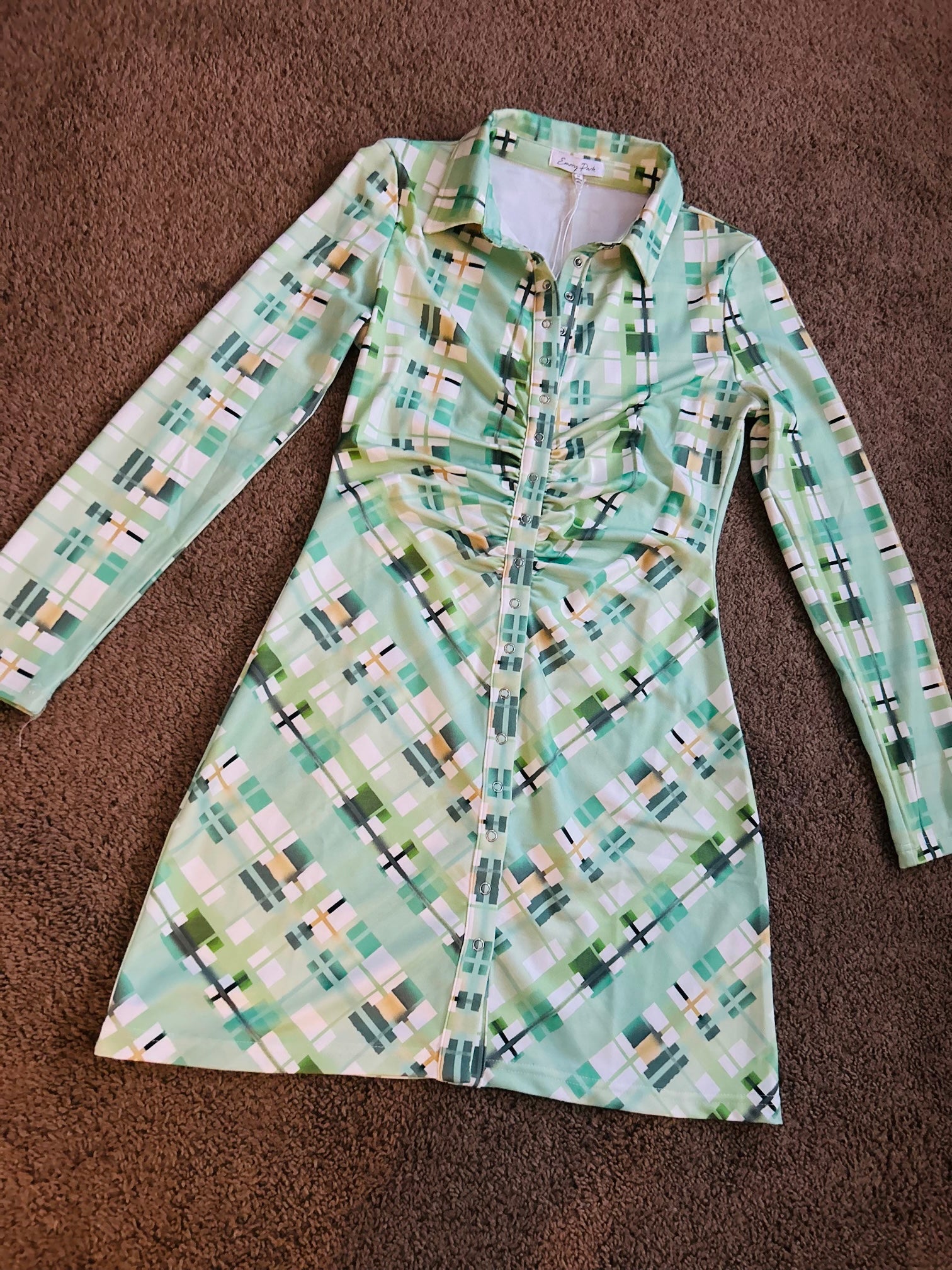 Mint Green Long-Sleeve Dress