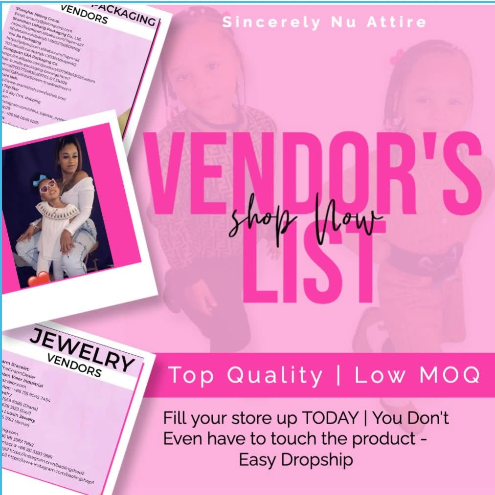 The Ultimate Vendor's List