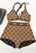 Brown 2pc Swimwear