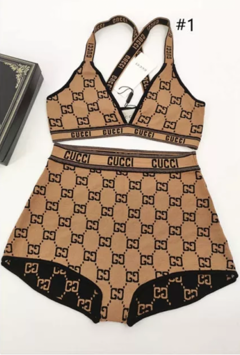 Brown 2pc Swimwear